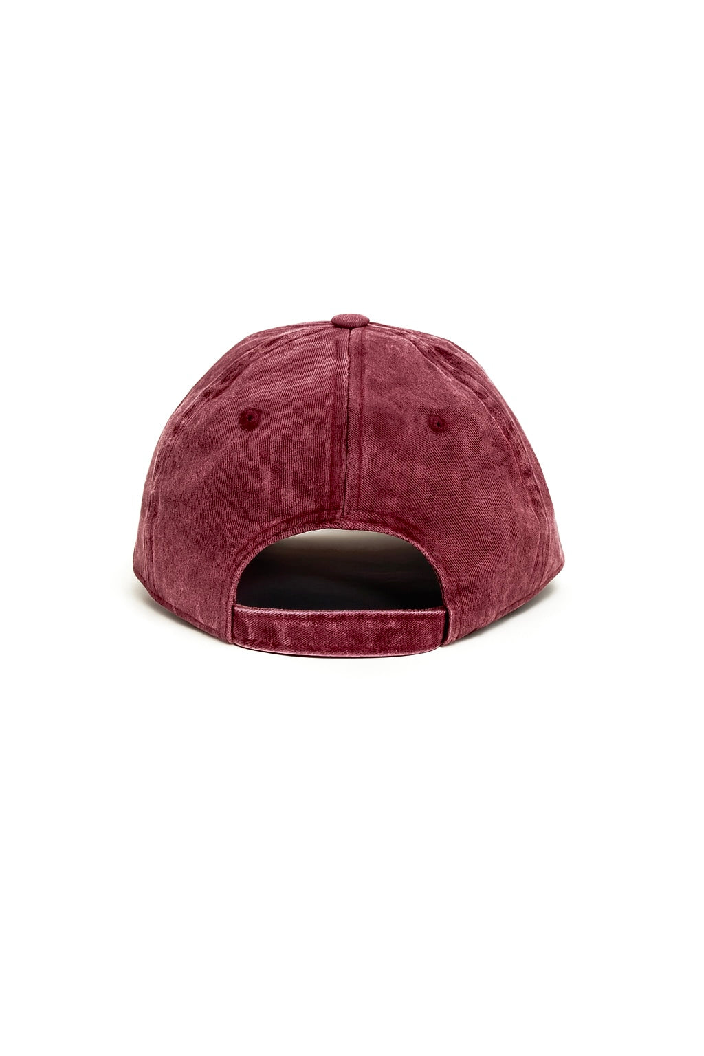 Acid-Washed Baseball Cap – Burgundy