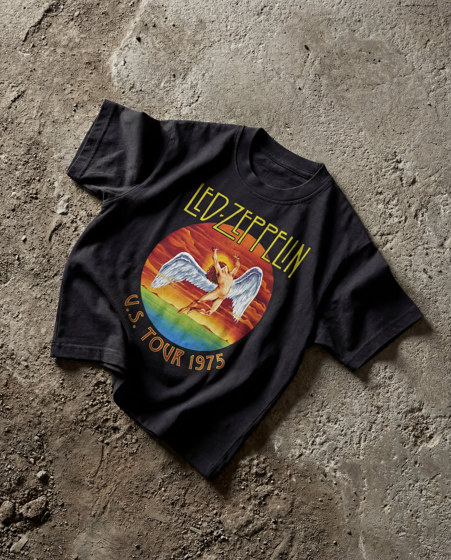 Led Zeppelin Black Boxy Tee