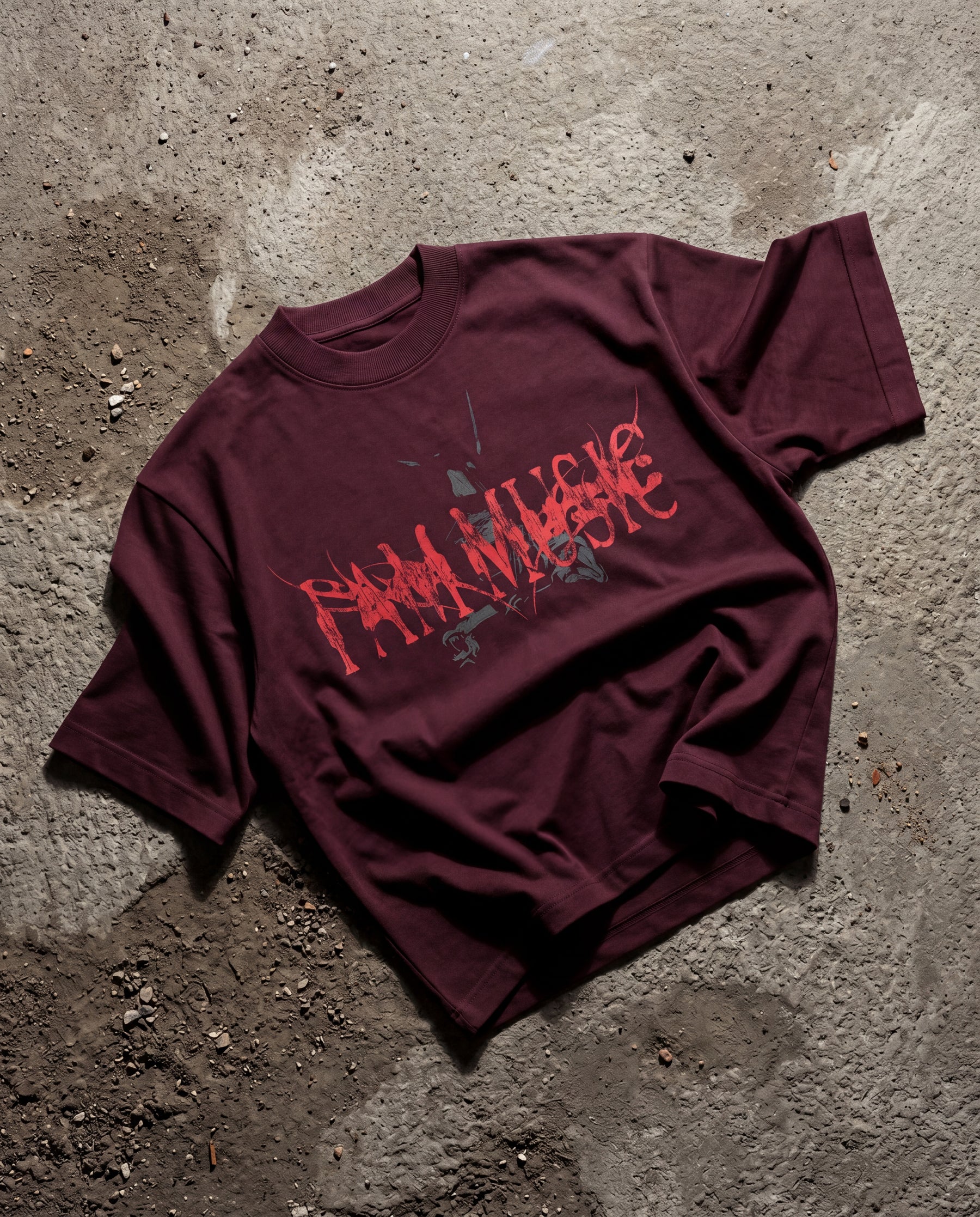 I Am Music Maroon Boxy Tee