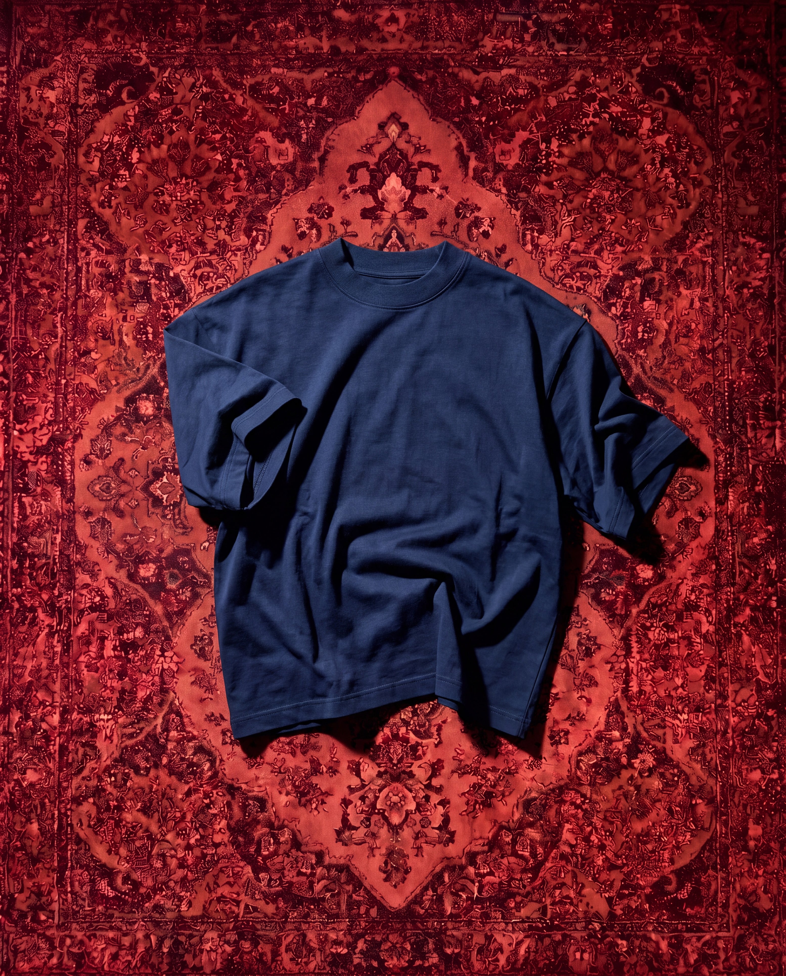 Plain Navy Boxy Tee