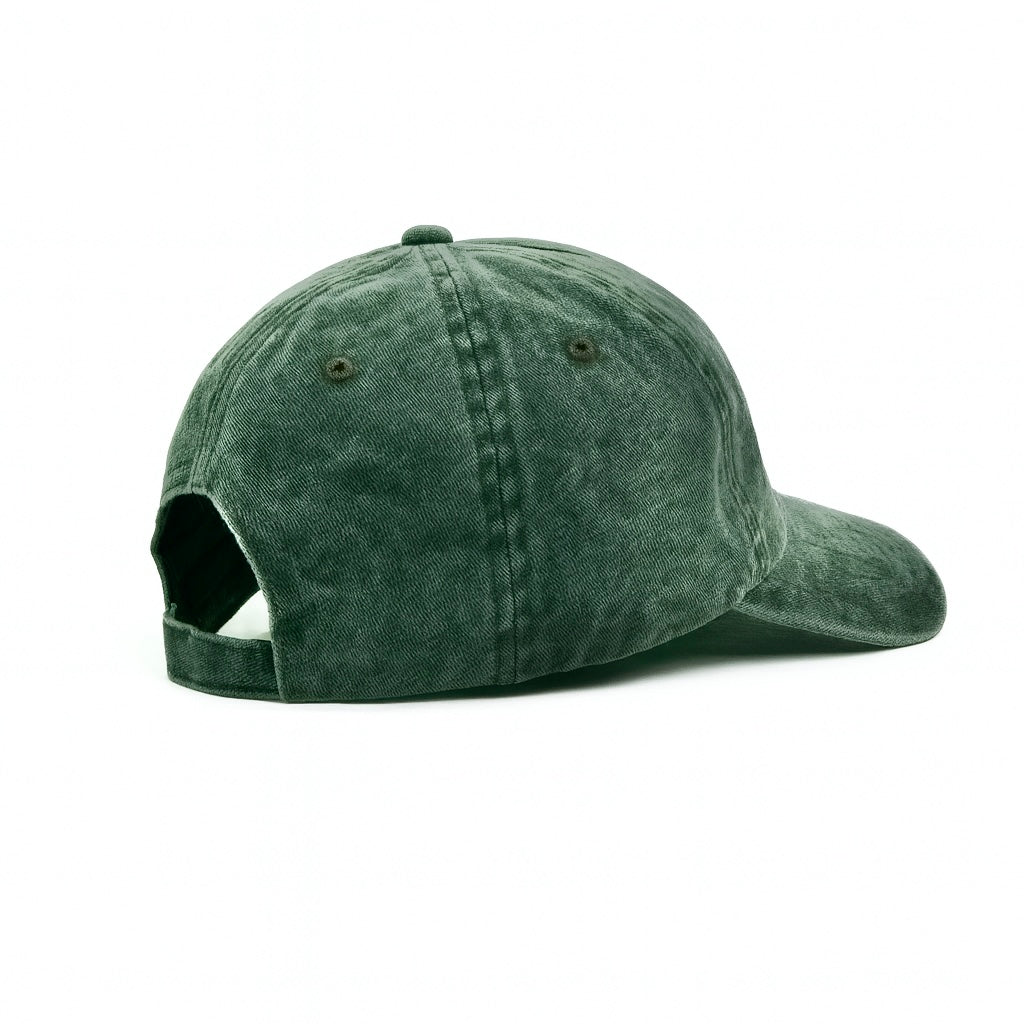 Acid-Washed Baseball Cap – Green