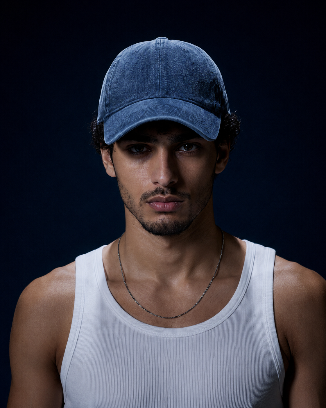 Acid-Washed Baseball Cap – Blue