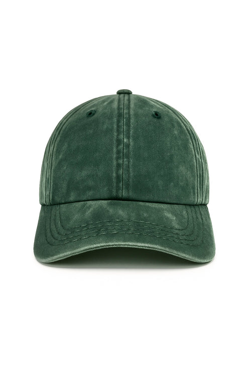 Acid-Washed Baseball Cap – Green