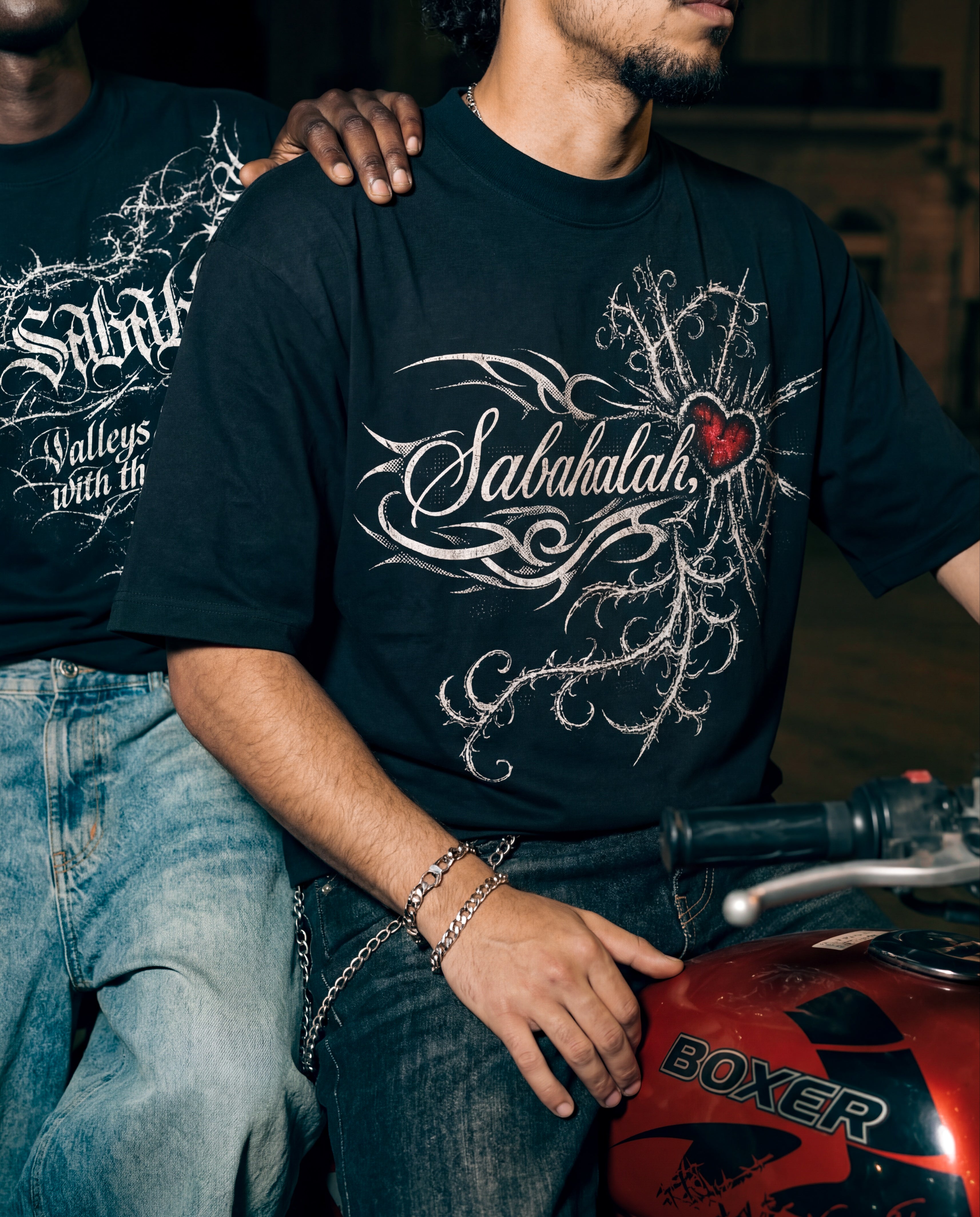 Sabahlalah Thorn Heart Script Tee