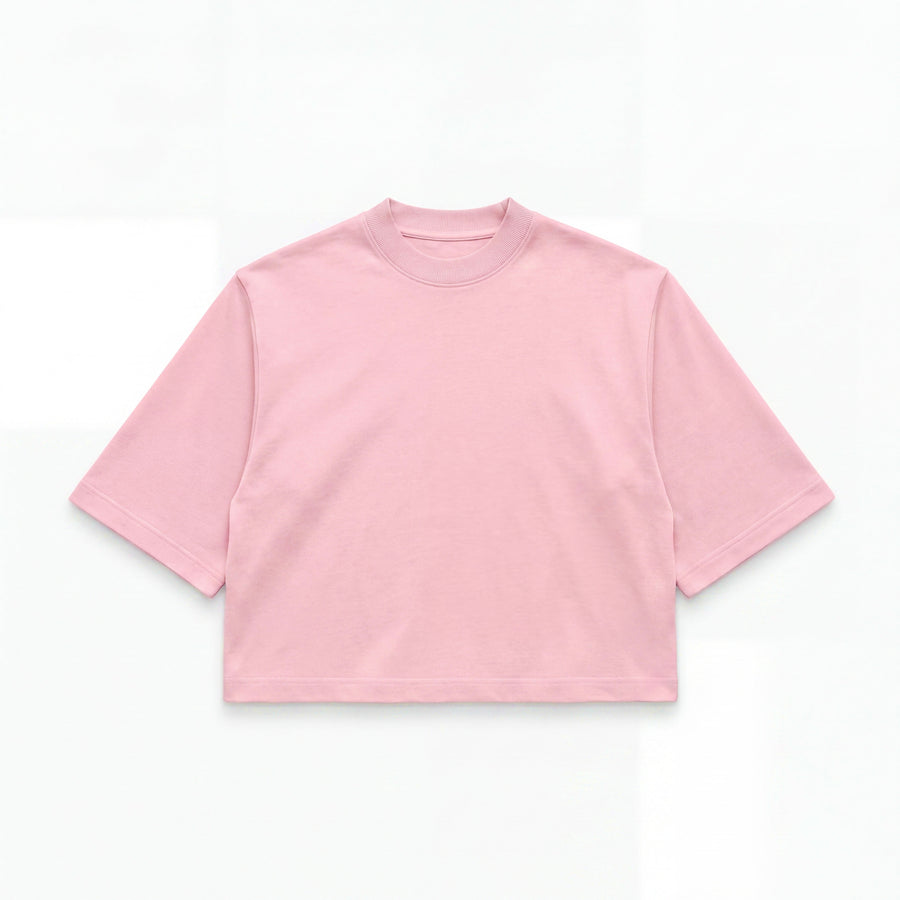 Plain Pink Boxy Tee