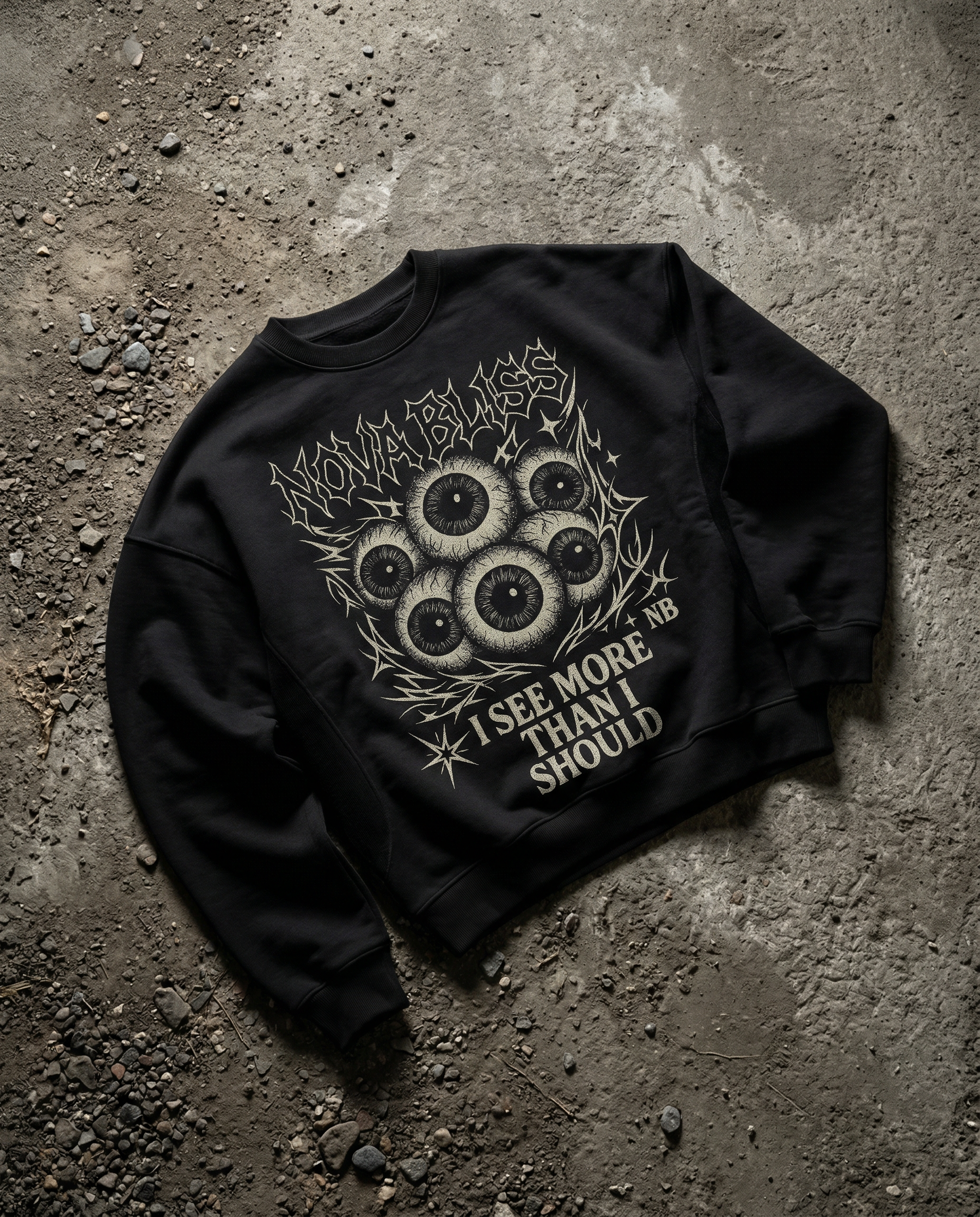 I See More Black Boxy Sweatshirt