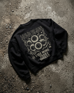 I See More Black Boxy Sweatshirt