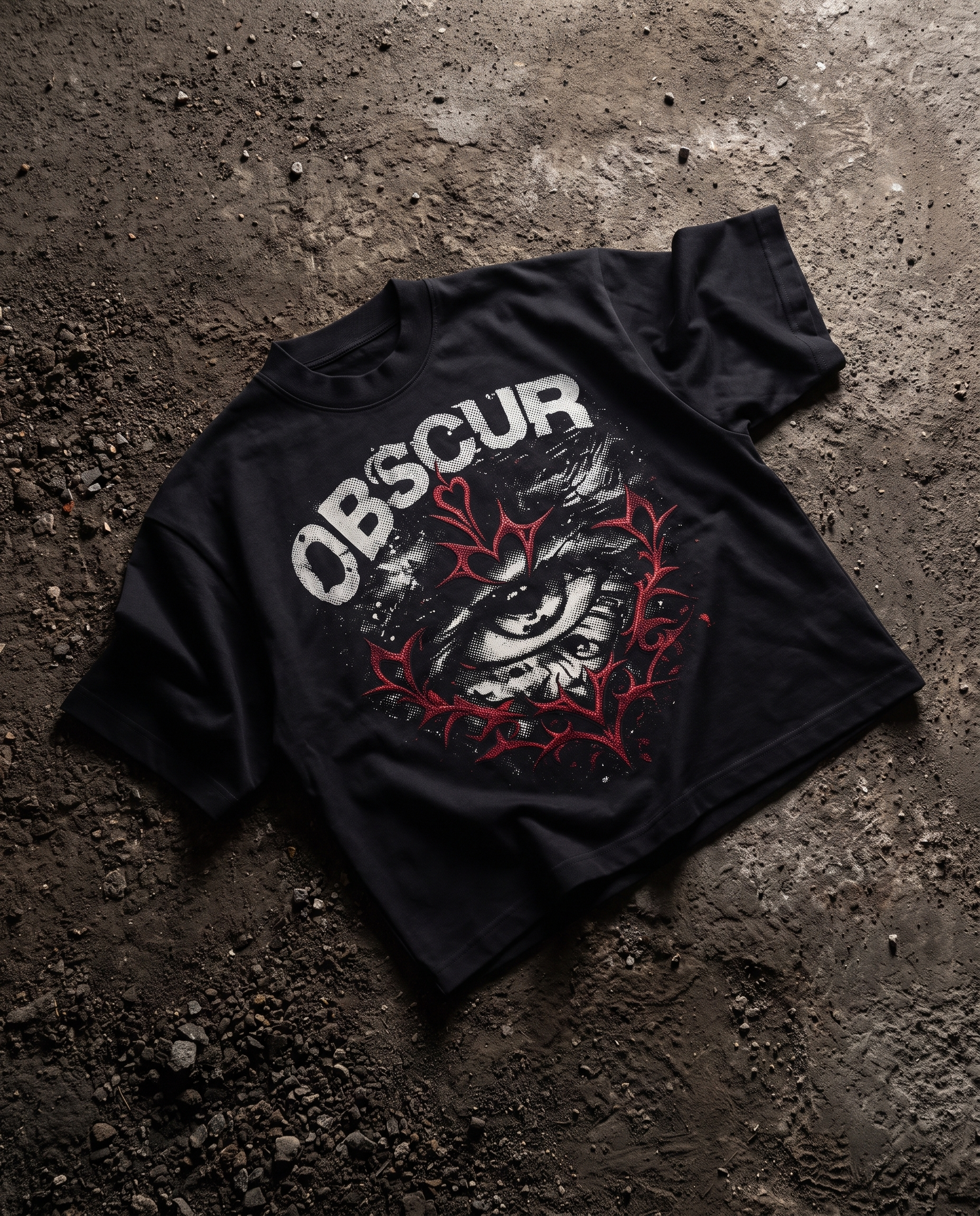 Obscur Black Boxy Tee