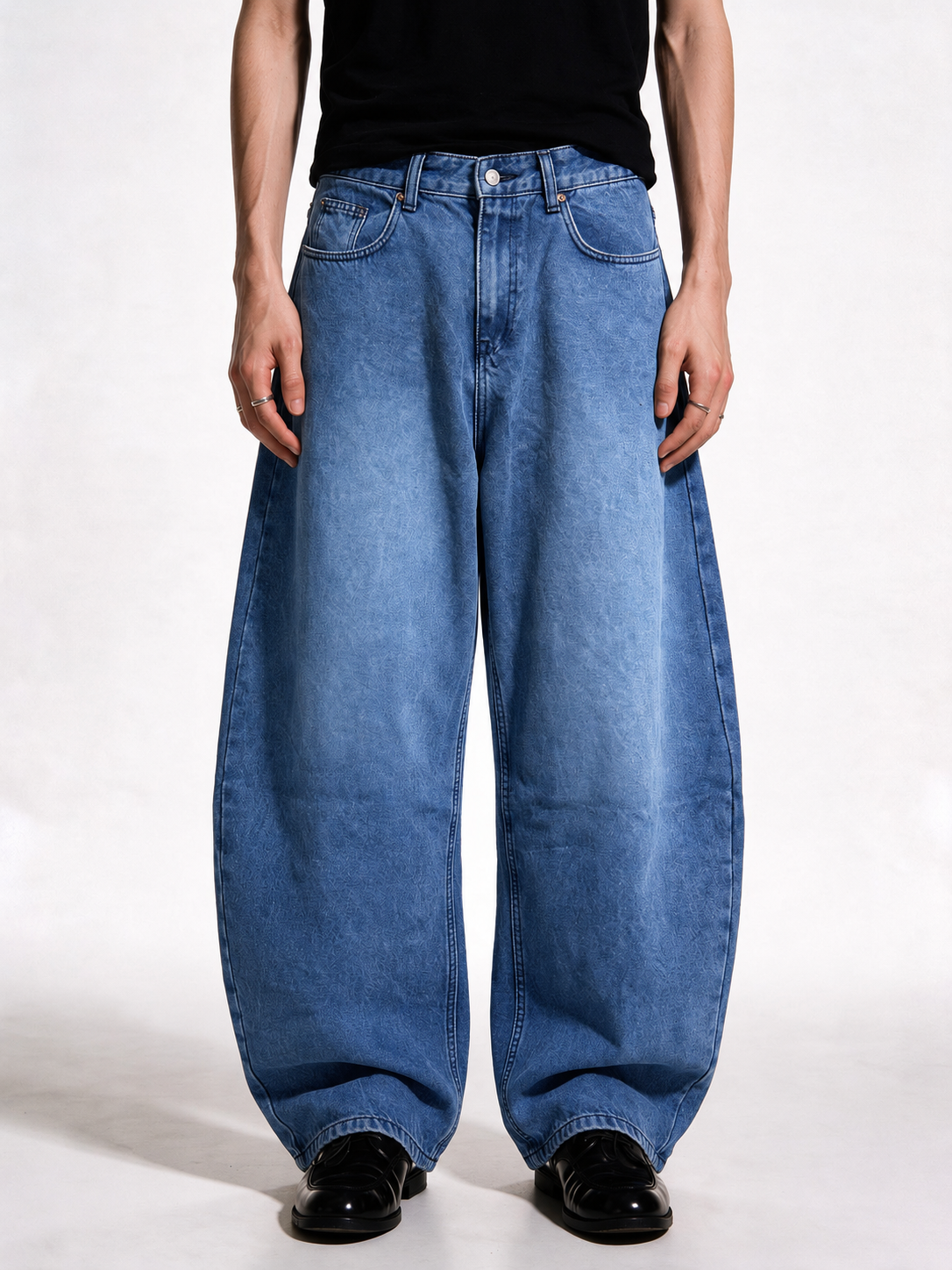 MID BLUE- BAGGY BALLOON DENIM