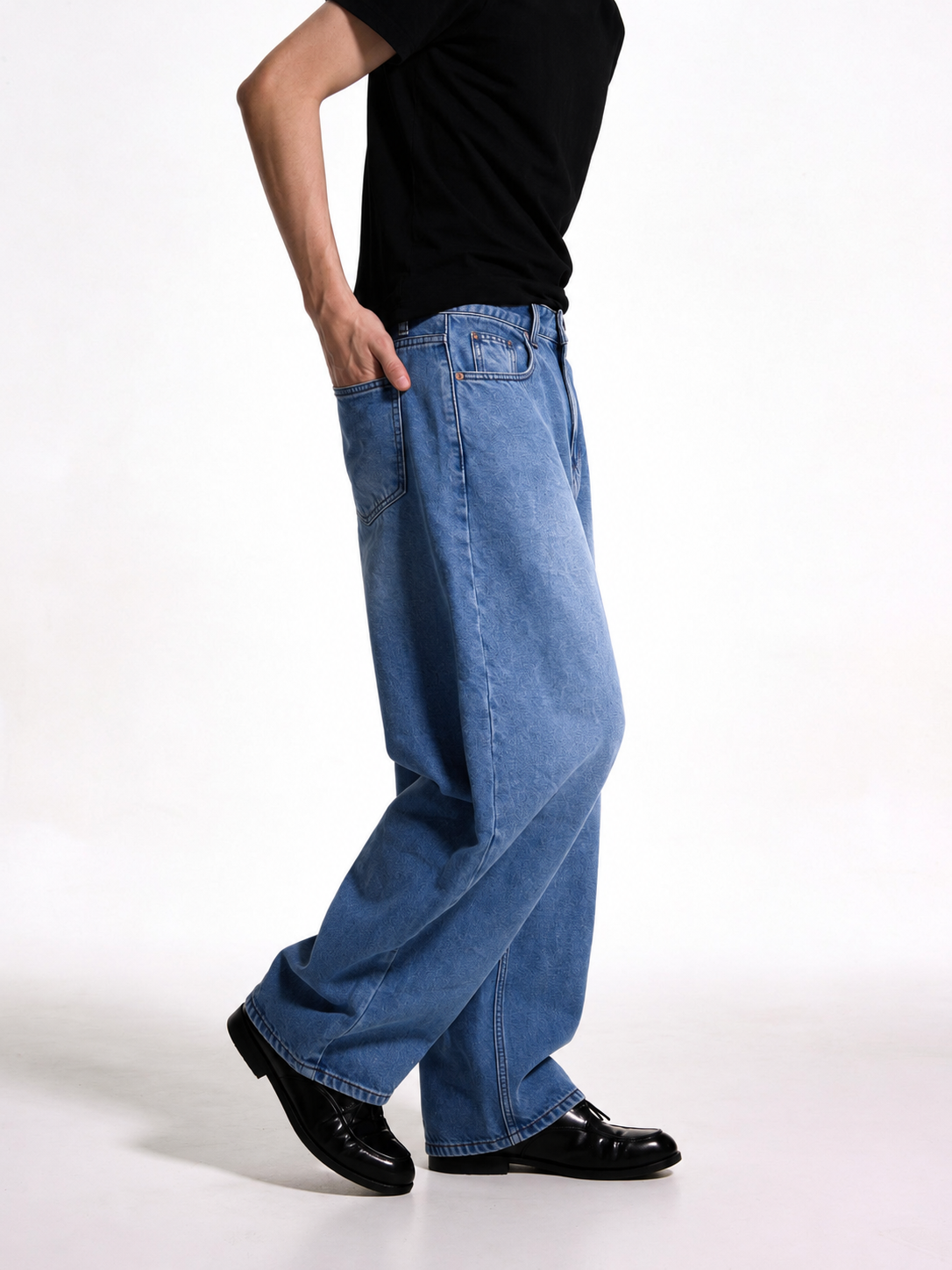 MID BLUE- BAGGY BALLOON DENIM