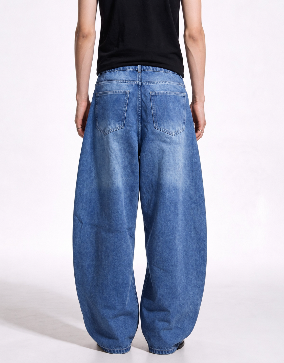 MID BLUE- BAGGY BALLOON DENIM