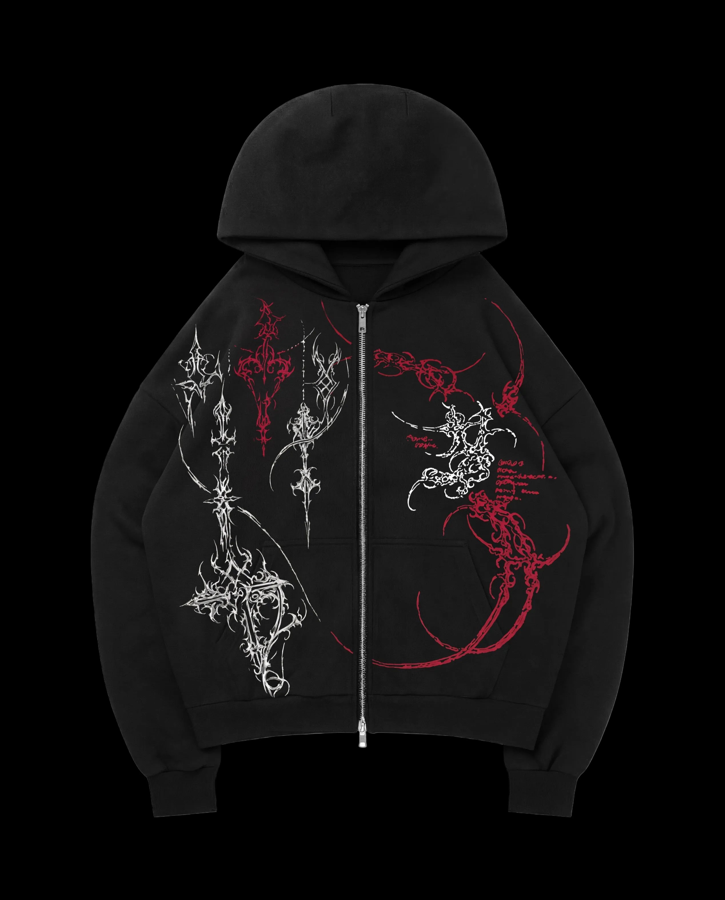 Blood Script Zip Hoodie