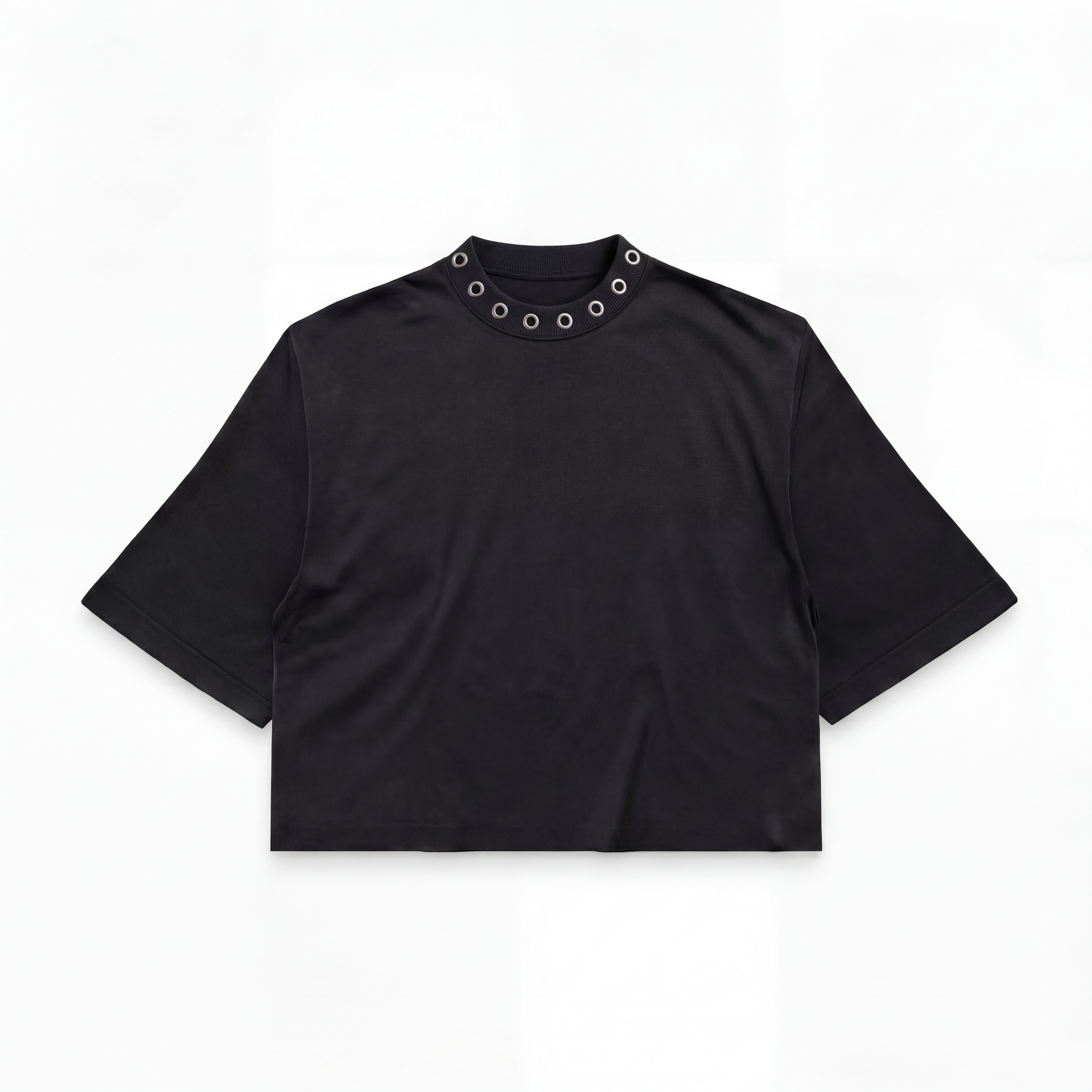 Sabahlalah Rivet Collar Tee – Black