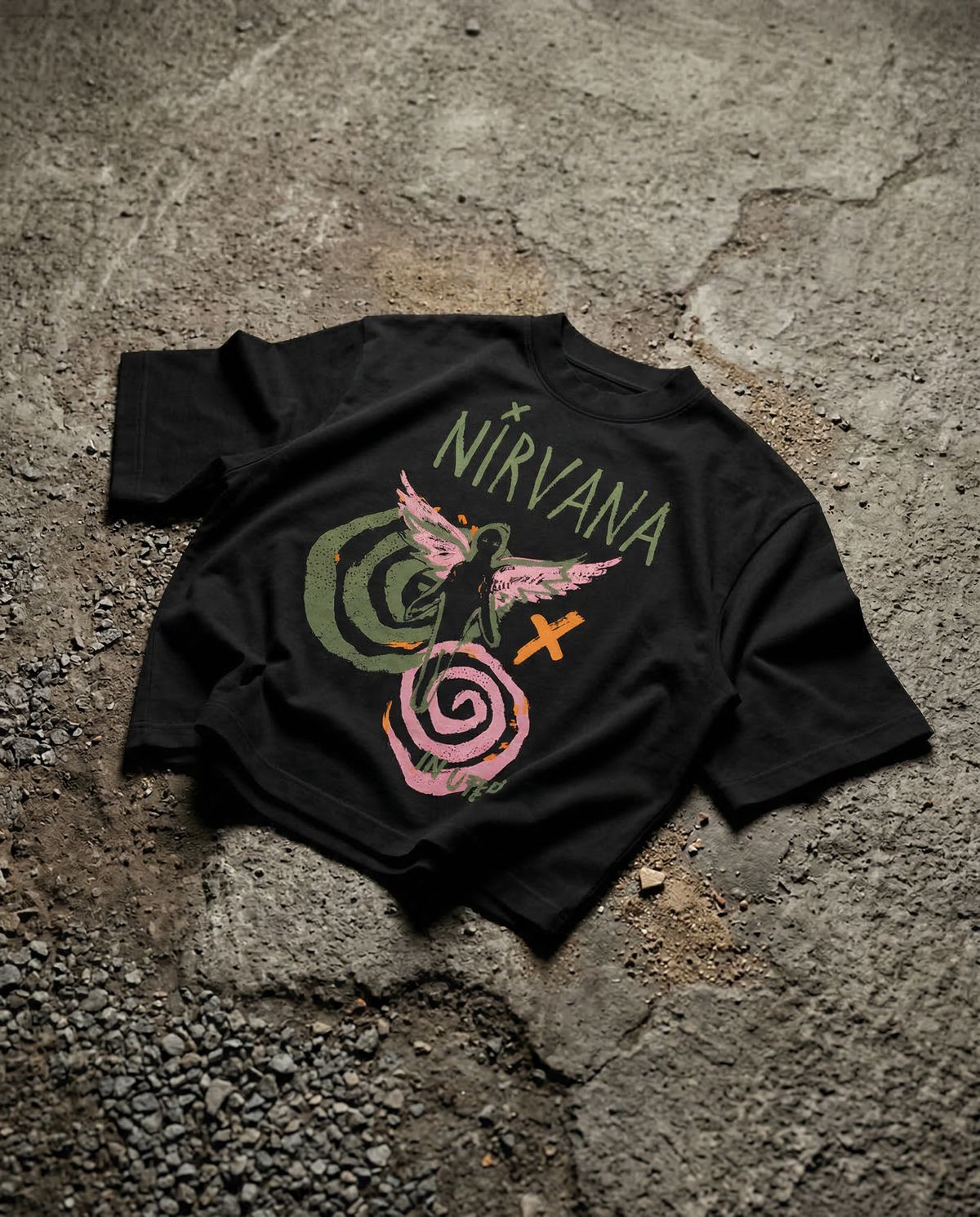 Nirvana Black Boxy Tee