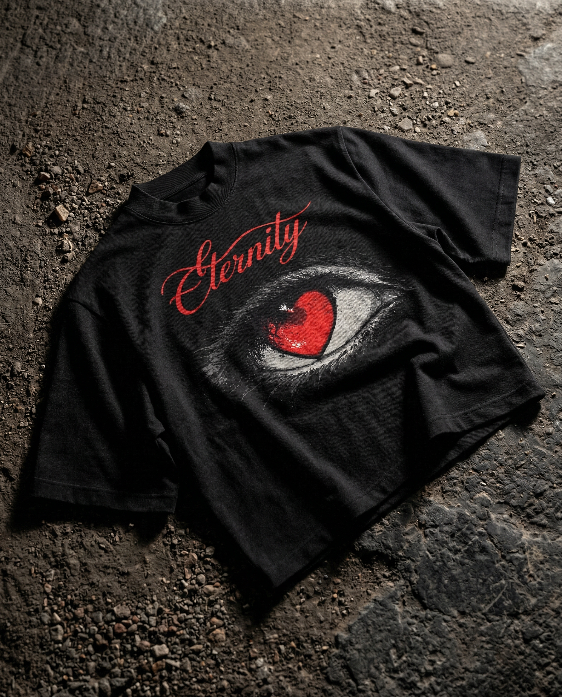 Red Eye Black Boxy Tee