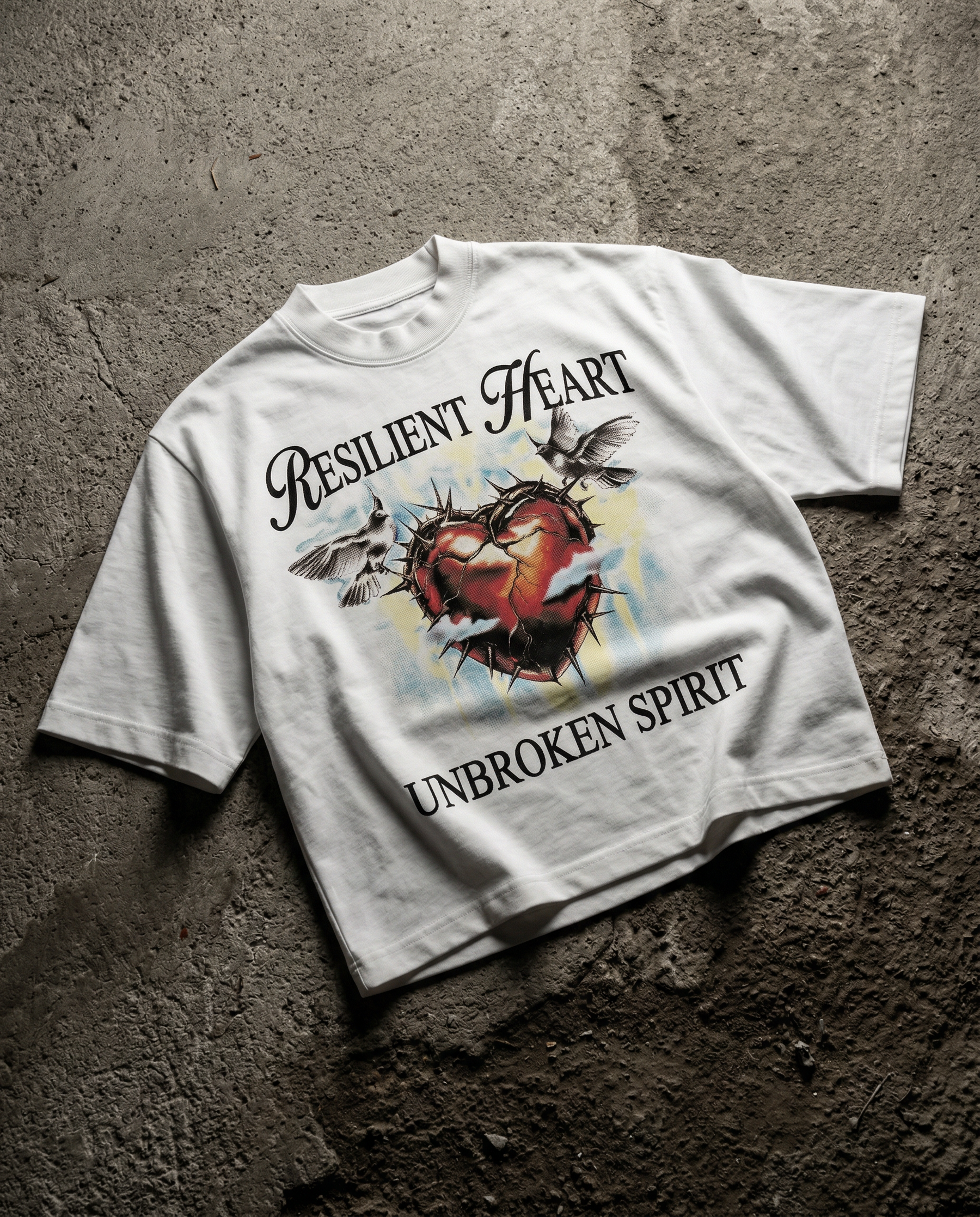 Unbroken Spirit White Boxy Tee