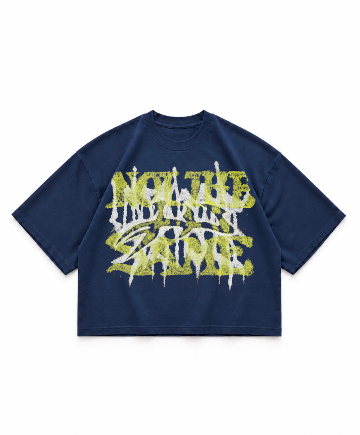 Not The Same Boxy Tee navy