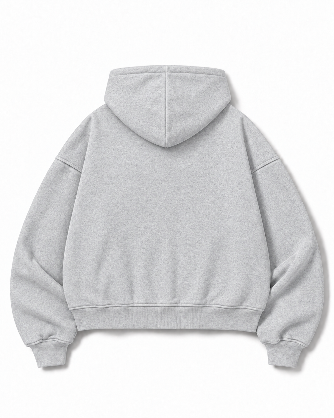 Light Gray Arc-Pocket Zip Hoodie
