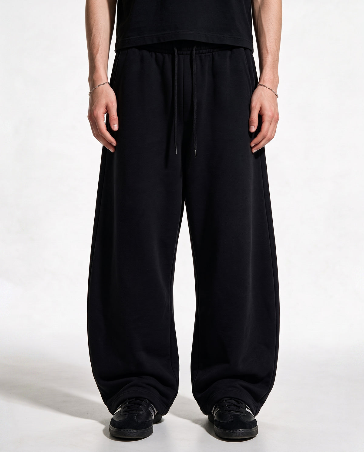 Black Balloon Sweatpants front view