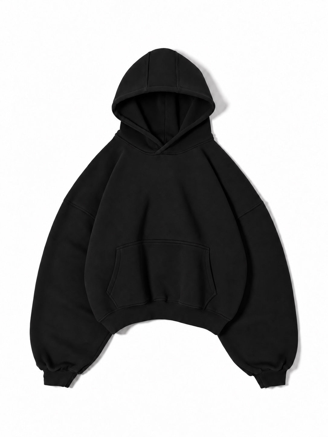 Essential Blank Hoodie Black - Front