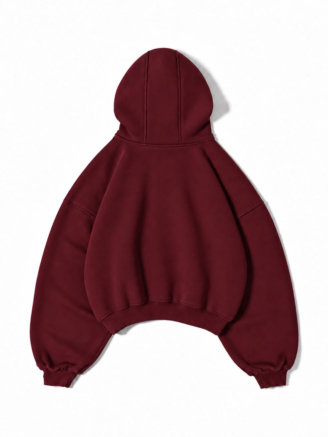 Essential Blank Hoodie Burgundy - Back