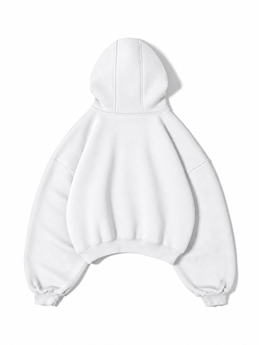Essential Blank Hoodie White - Back